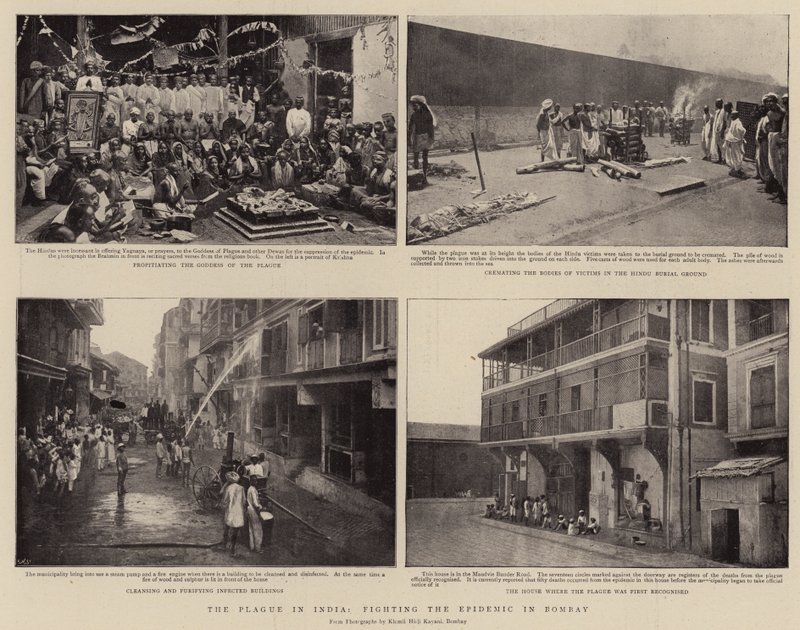 The Plague in India, Fighting the Epidemic in Bombay by English Photographer