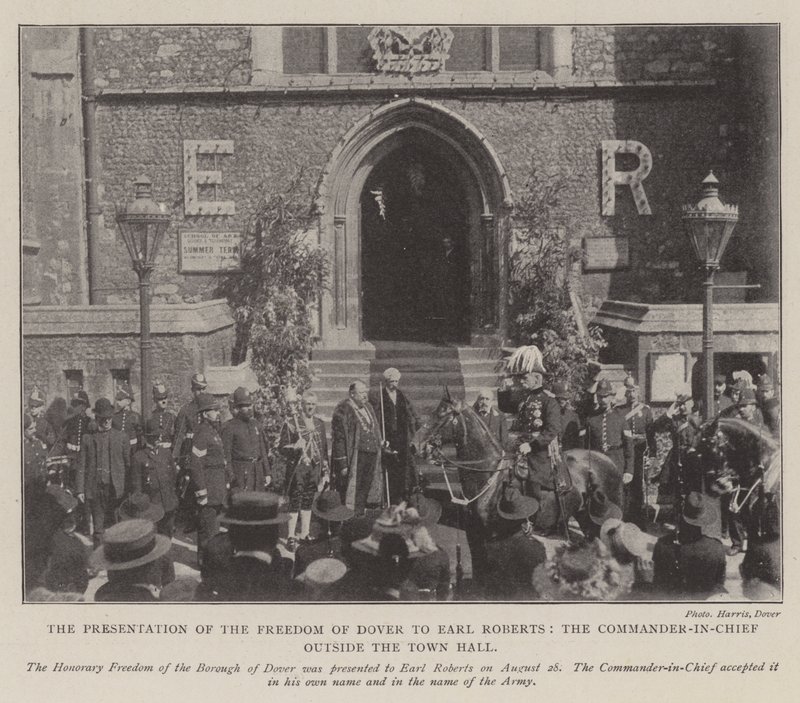 The Presentation of the Freedom of Dover to Earl Roberts, the Commander-in-Chief outside the Town Hall by English Photographer
