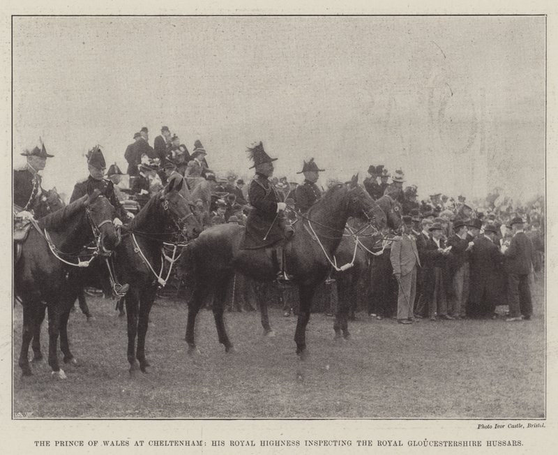 The Prince of Wales at Cheltenham, His Royal Highness Inspecting the Royal Gloucestershire Hussars by English Photographer
