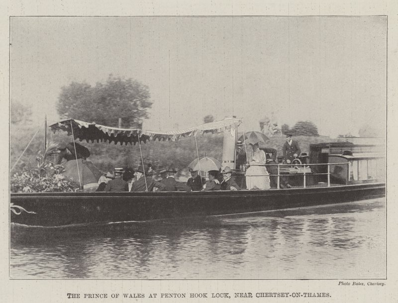 The Prince of Wales at Penton Hook Lock, Near Chertsey-on-Thames by English Photographer