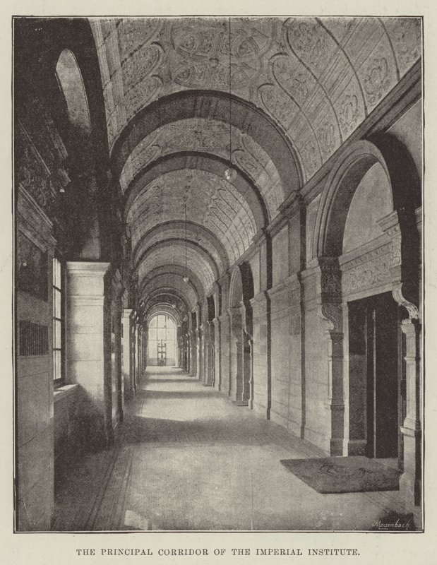 The Principal Corridor of the Imperial Institute by English Photographer