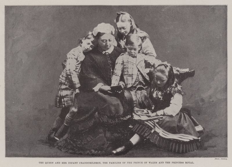 The Queen and her Infant Grandchildren, the Families of the Prince of Wales and the Princess Royal by English Photographer