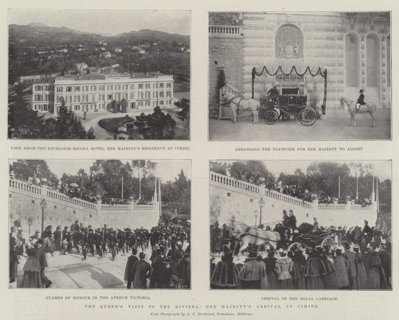 The Queens Visit to the Riviera, Her Majestys Arrival at Cimiez by English Photographer