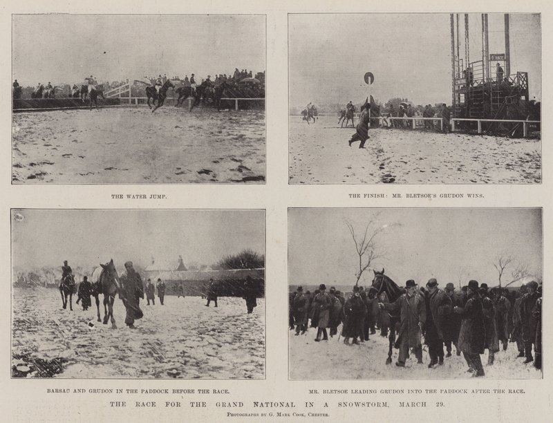 The Race for the Grand National in a Snowstorm, 29 March by English Photographer
