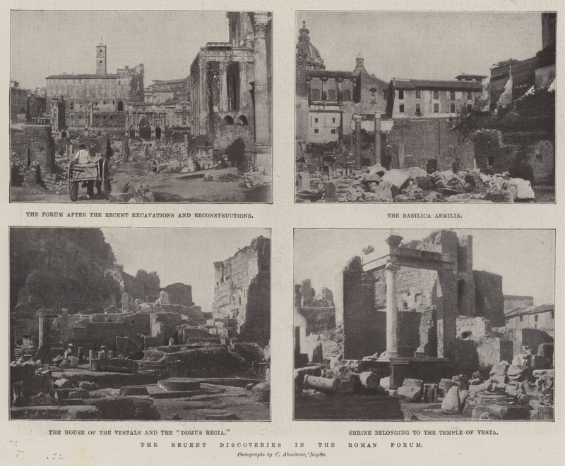 The Recent Discoveries in the Roman Forum by English Photographer