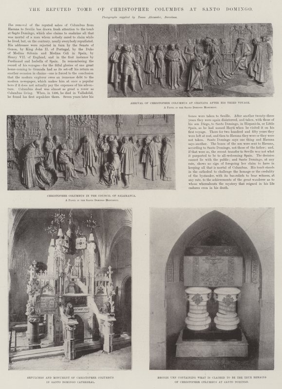 The Reputed Tomb of Christopher Columbus at Santo Domingo by English Photographer