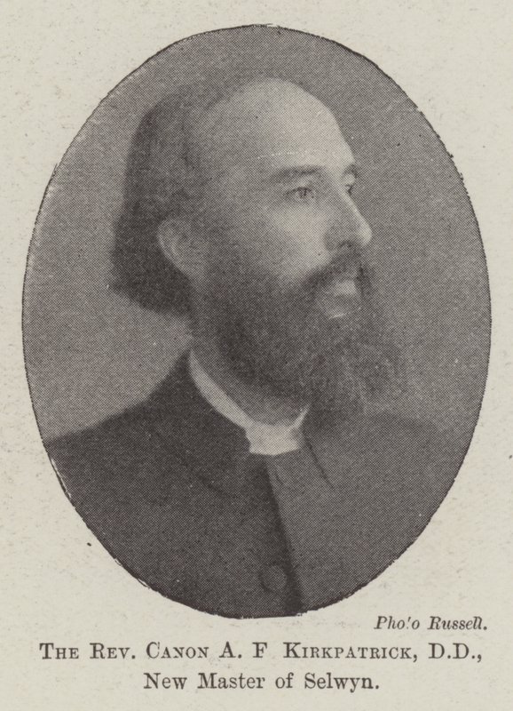 Reverend Canon A F Kirkpatrick, DD, New Master of Selwyn by English Photographer