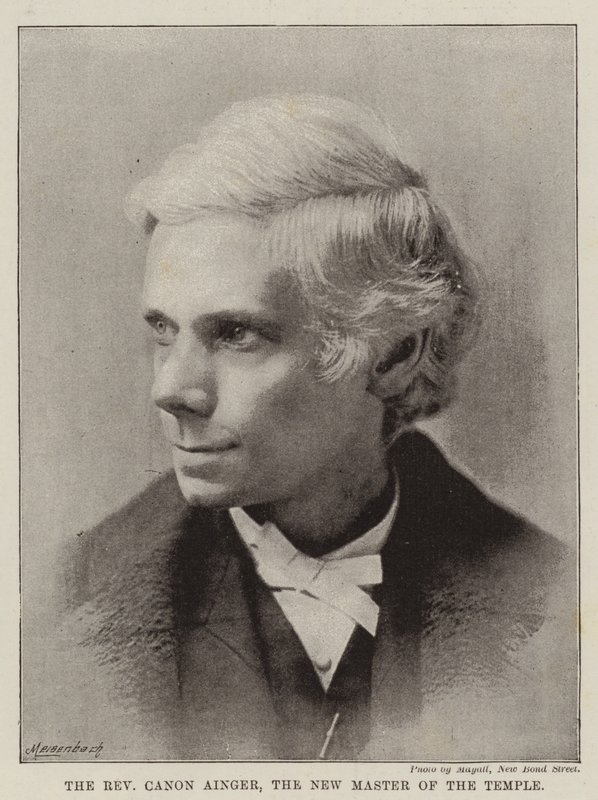 The Reverend Canon Ainger, the New Master of the Temple by English Photographer