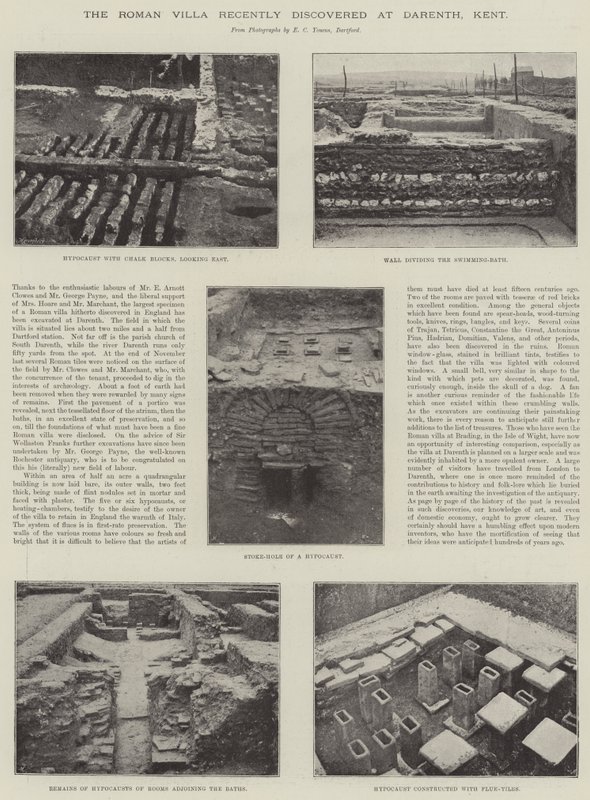 The Roman Villa recently discovered at Darenth, Kent by English Photographer