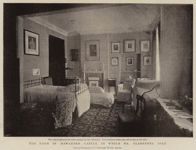 The Room in Hawarden Castle in Which Mr Gladstone Died by English Photographer