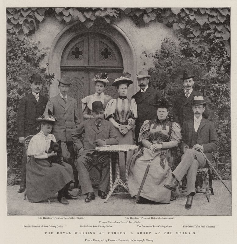 The Royal Wedding at Coburg, a Group at the Schloss by English Photographer