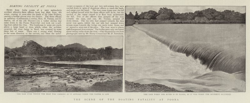 The Scene of the Boating Fatality at Poona by English Photographer