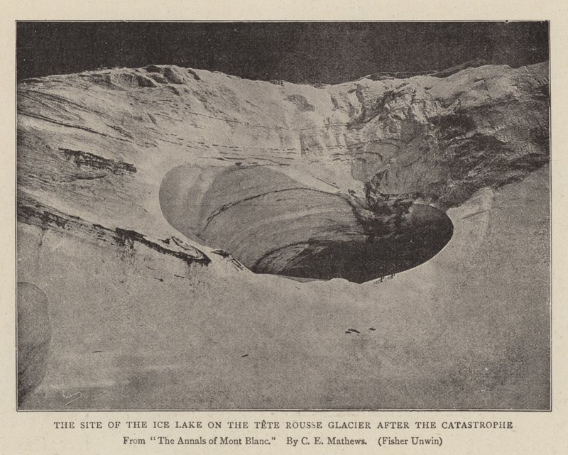 The Site of the Ice Lake on the Tete Rousse Glacier after the Catastrophe by English Photographer