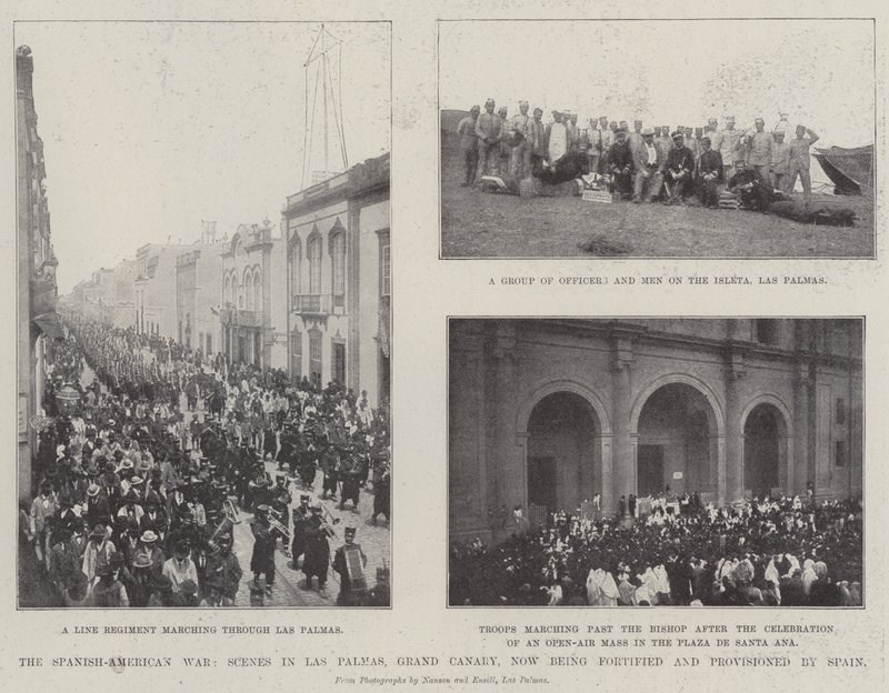 The Spanish-American War, Scenes in Las Palmas, Grand Canary, Now Being Fortified and Provisioned by Spain by English Photographer