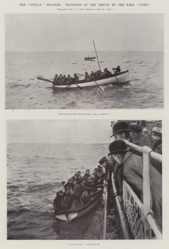 The Stella Disaster, Incidents of the Rescue by the RMS Lynx by English Photographer