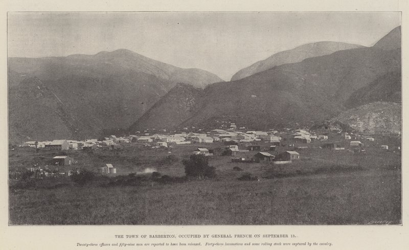 The Town of Barberton, occupied by General French on 13 September by English Photographer