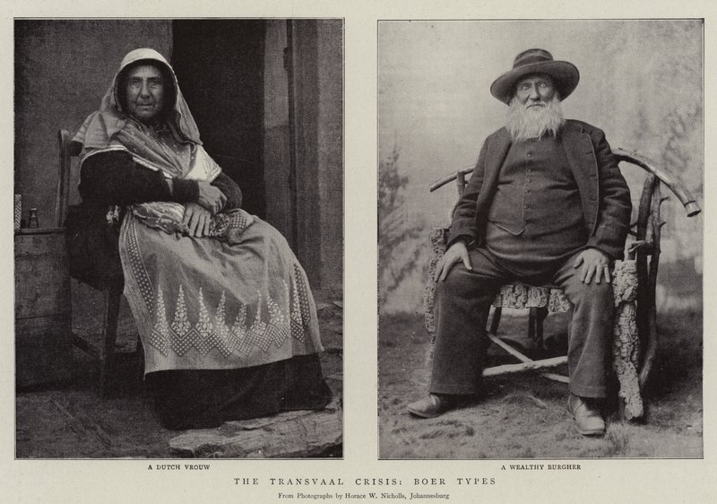 The Transvaal Crisis, Boer Types by English Photographer