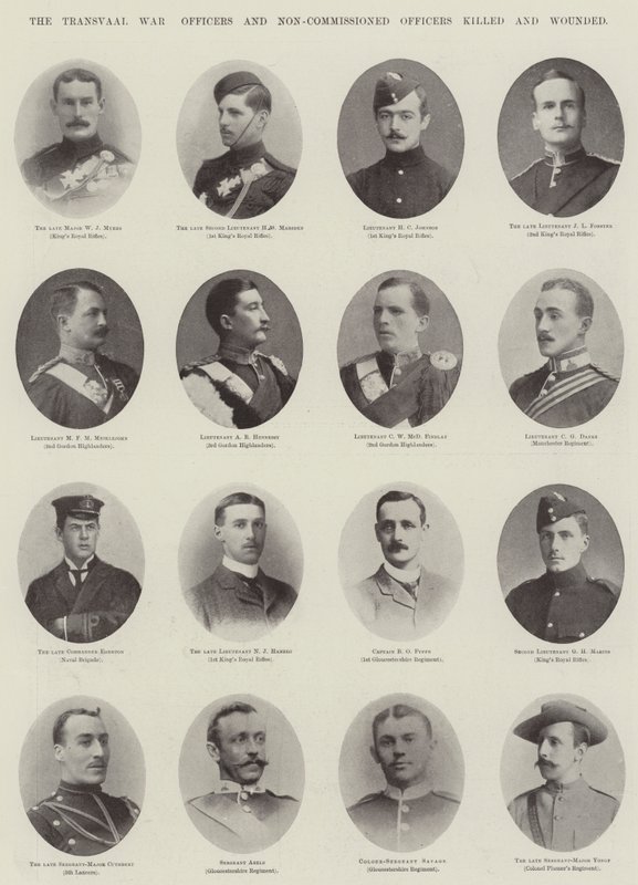 The Transvaal War, Officers and Non-Commissioned Officers Killed and Wounded by English Photographer