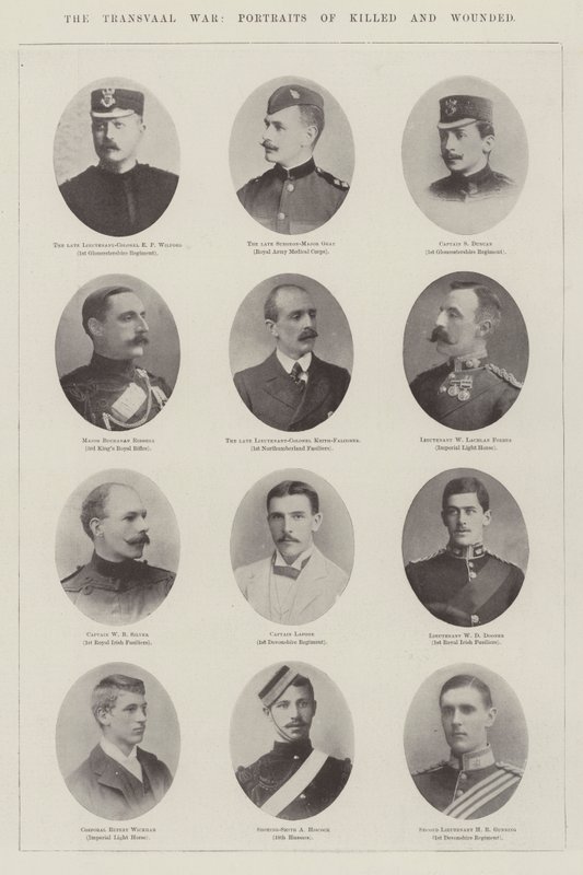 The Transvaal War, Portraits of Killed and Wounded by English Photographer