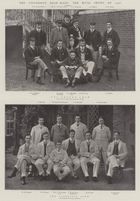 The University Boat-Race, the Rival Crews of 1902 by English Photographer