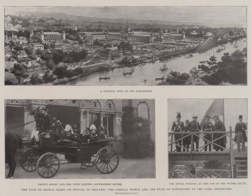 The Visit of Prince Henry of Prussia to Ireland, the German Prince and the Duke of Connaught at the Cork Exhibition by English Photographer