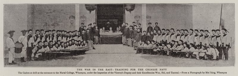 The War in the East, Training for the Chinese Navy by English Photographer