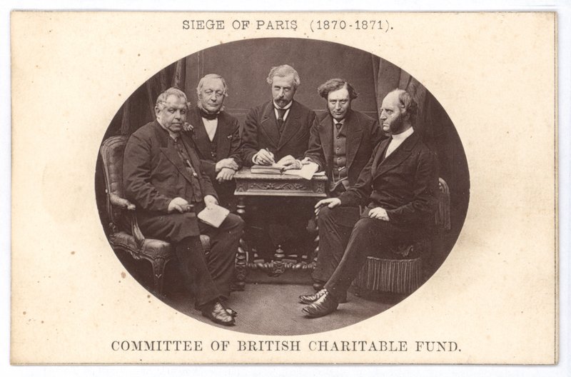 The Committee of the British Charitable Fund, Assisting the Poor During the Siege of Paris (1870-1871) by English Photographer
