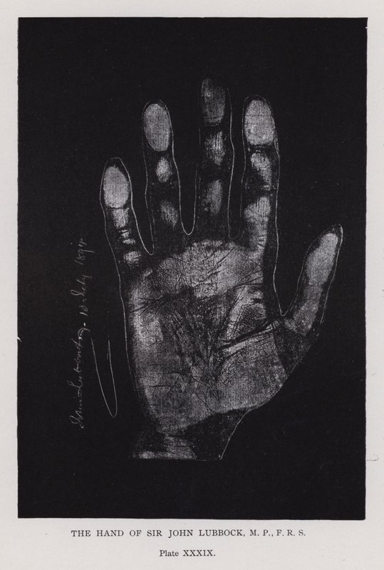 The hand of Sir John Lubbock by English Photographer