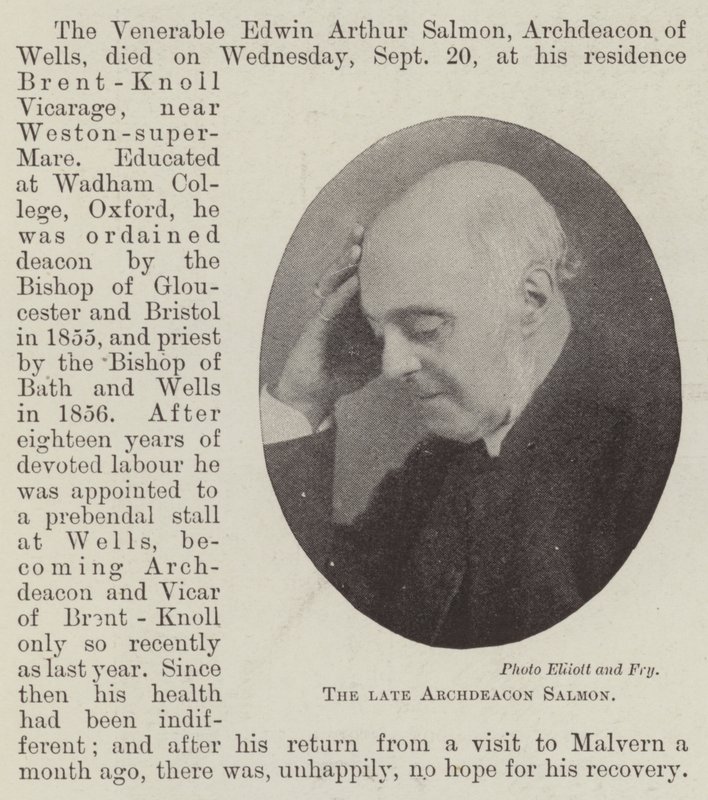 The late Archdeacon Salmon by English Photographer
