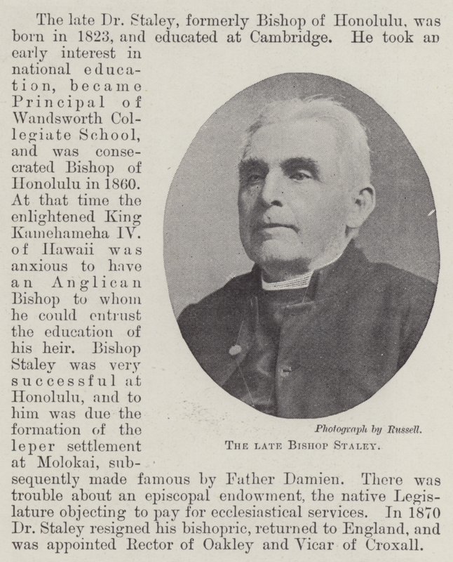 The late Bishop Staley by English Photographer