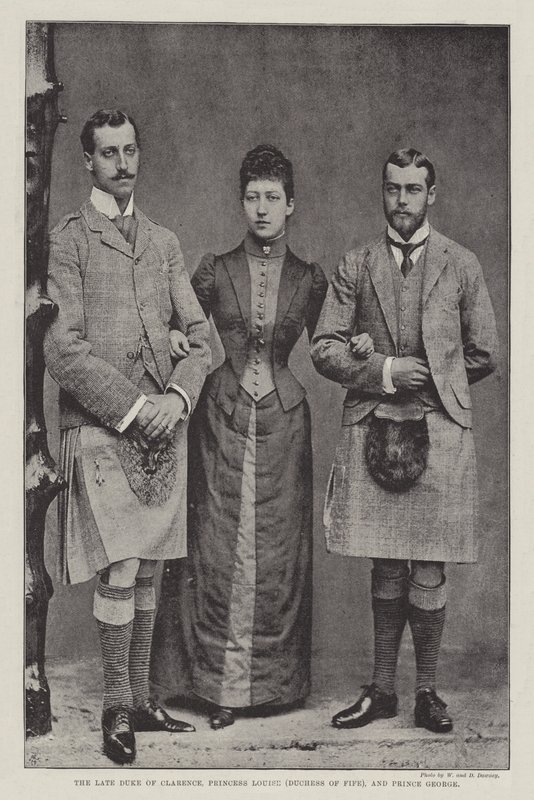 The Late Duke of Clarence, Princess Louise (Duchess of Fife), and Prince George by English Photographer