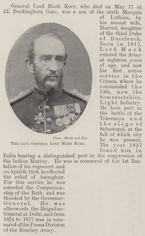 The late General Lord Mark Kerr by English Photographer