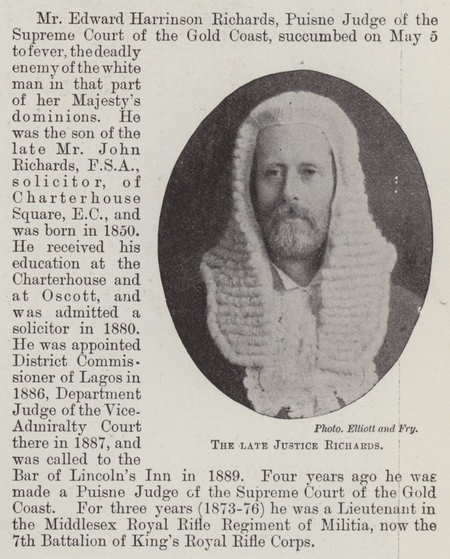 The Late Justice Richards by English Photographer