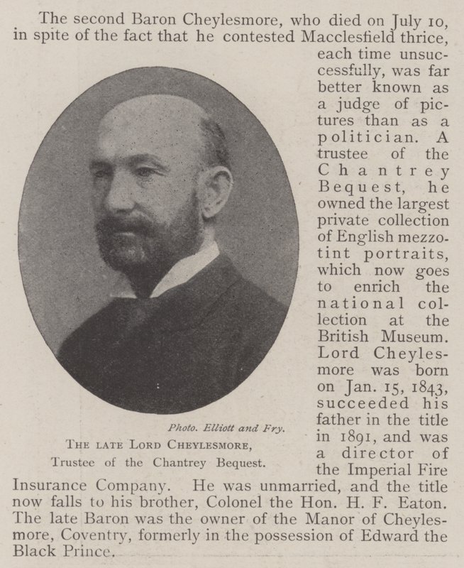 The late Lord Cheylesmore, Trustee of the Chantrey Bequest by English Photographer