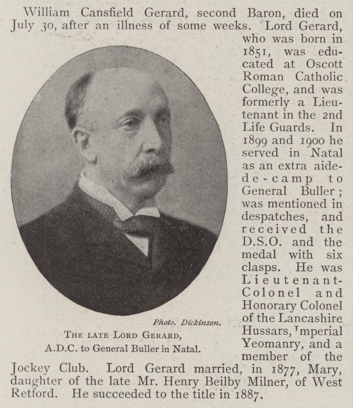 The late Lord Gerard, ADC to General Buller in Natal by English Photographer