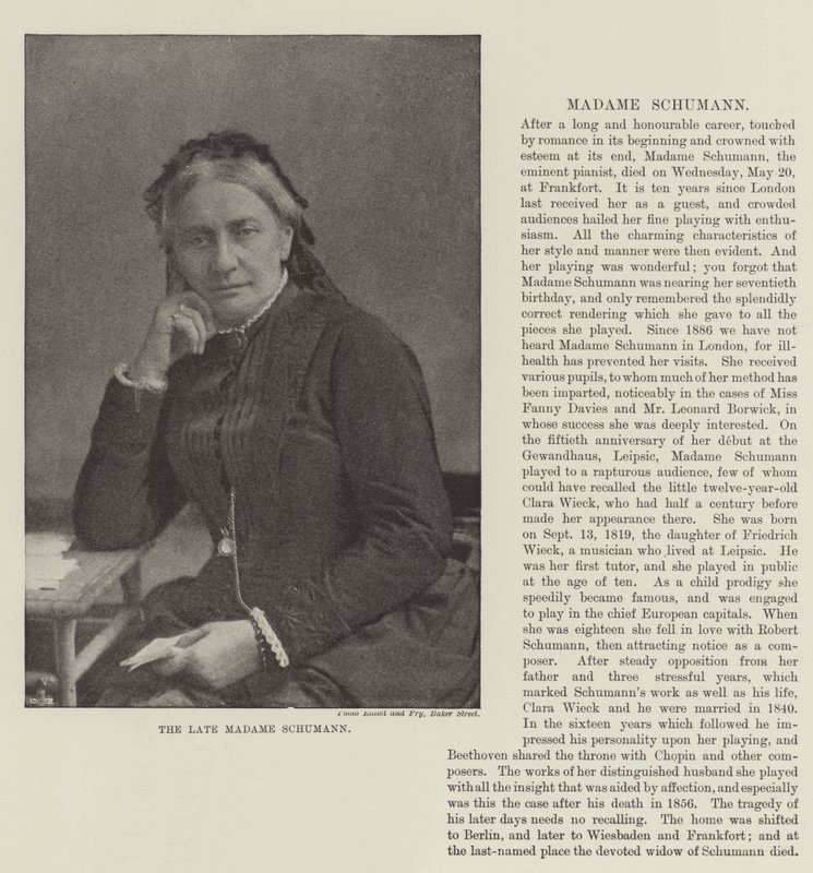 The late Madame Schumann by English Photographer