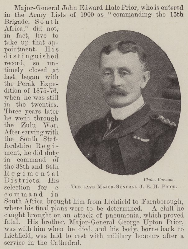 The Late Major-General J. E. H. Prior by English Photographer
