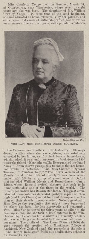 The Late Miss Charlotte Yonge, Novelist by English Photographer
