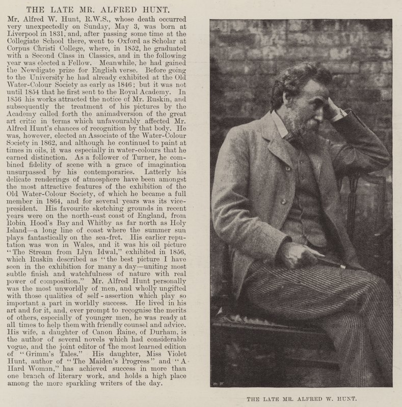 The late Mr Alfred W Hunt by English Photographer
