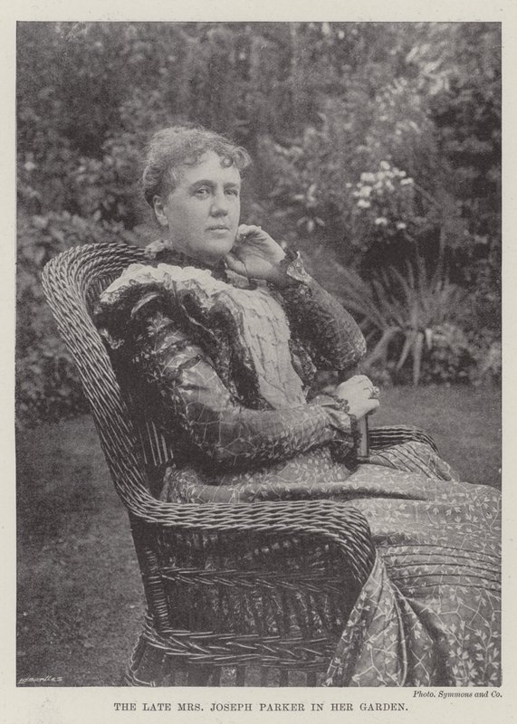 The late Mrs Joseph Parker in her Garden by English Photographer