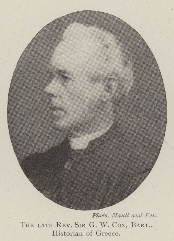The late Reverend Sir G W Cox, Baronet, Historian of Greece by English Photographer