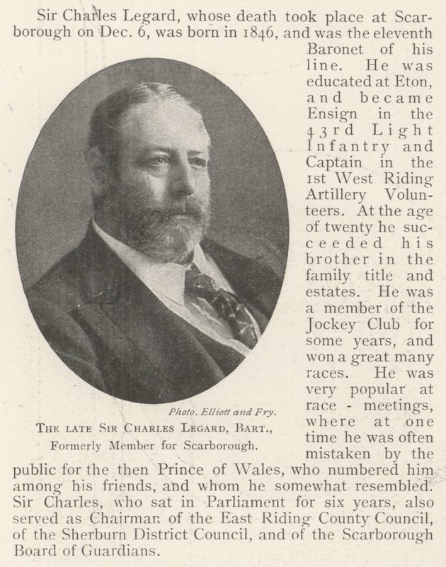 The Late Sir Charles Legard, Baronet, Formerly Member for Scarborough by English Photographer