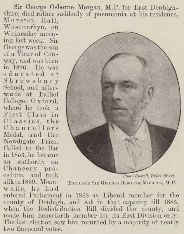 The Late Sir George Osborne Morgan, MP by English Photographer