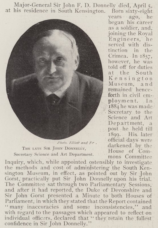 The Late Sir John Donnelly, Secretary Science and Art Department by English Photographer