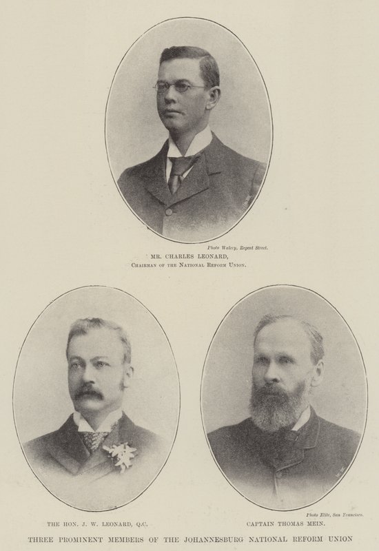 Three Prominent Members of the Johannesburg National Reform Union by English Photographer