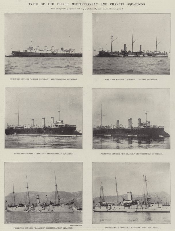Types of the French Mediterranean and Channel Squadrons by English Photographer