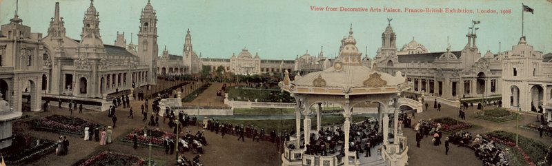 View from Decorative Arts Palace, Franco-British Exhibition, London, 1908 by English Photographer