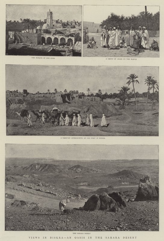 Views in Biskra, an Oasis in the Sahara Desert by English Photographer