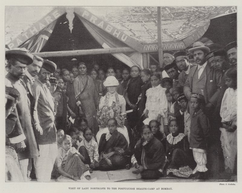 Visit of Lady Northcote to the Portuguese Health-Camp at Bombay by English Photographer