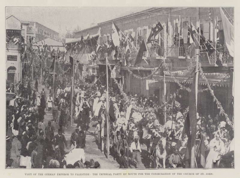 Visit of the German Emperor to Palestine, the Imperial Party En Route for the Consecration of the Church of St. John by English Photographer